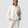 Naiset ICIW Pitkahihaiset Paidat | Soft Knit Oversized Hoodie White