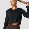 Naiset ICIW Pitkahihaiset Paidat | Stride Cropped Long Sleeve Wmn Black