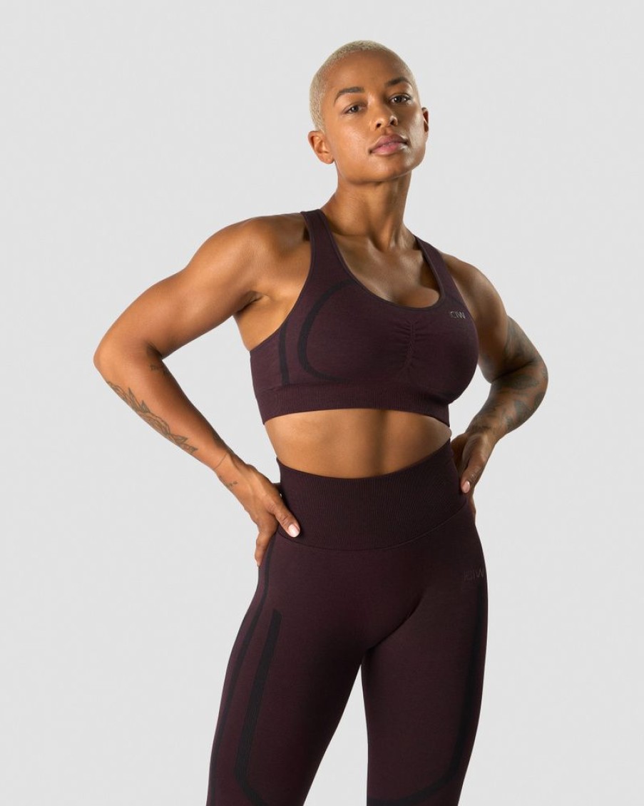 Naiset ICIW Urheiluliivit | Rush Seamless Sports Bra Burgundy