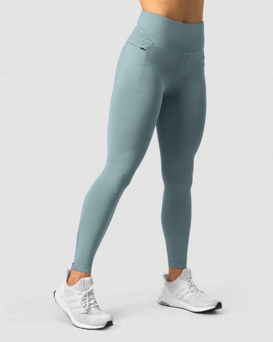 Naiset ICIW Trikoot & Leggingsit | Classic Pocket Tights Tall Steel Blue