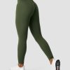 Naiset ICIW Trikoot & Leggingsit | Define Seamless Scrunch Tights Autumn Green