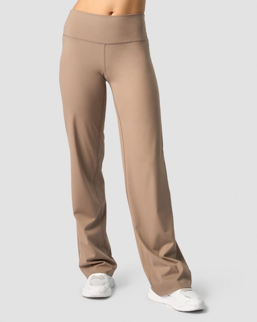 Naiset ICIW Housut | Nimble Straight Leg Pants Autumn Brown