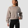 Naiset ICIW Pitkahihaiset Paidat | Everyday Cropped Crewneck Greige