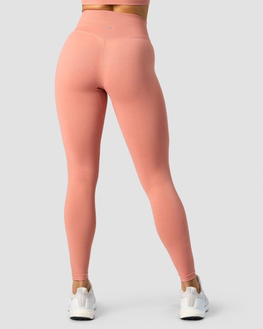 Naiset ICIW Trikoot & Leggingsit | Define Seamless V-Shape Tights Light Rust