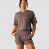 Naiset ICIW T-Paidat | Revive Heavy Cropped T-Shirt Wmn Dusty Brown