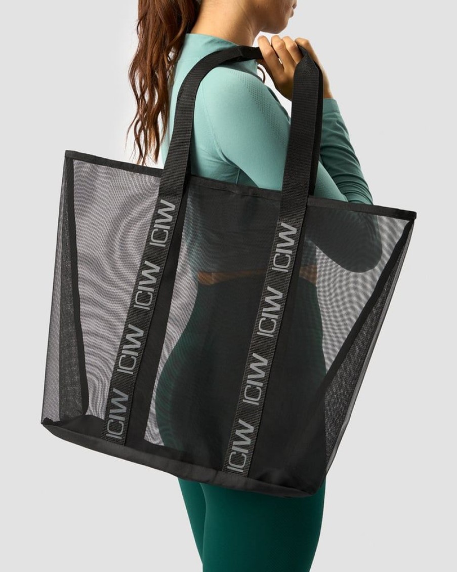 Naiset ICIW Laukut | Mesh Tote Bag Black/Grey