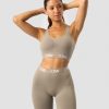 Naiset ICIW Urheiluliivit | Define Seamless Logo Scrunch Sports Bra Taupe