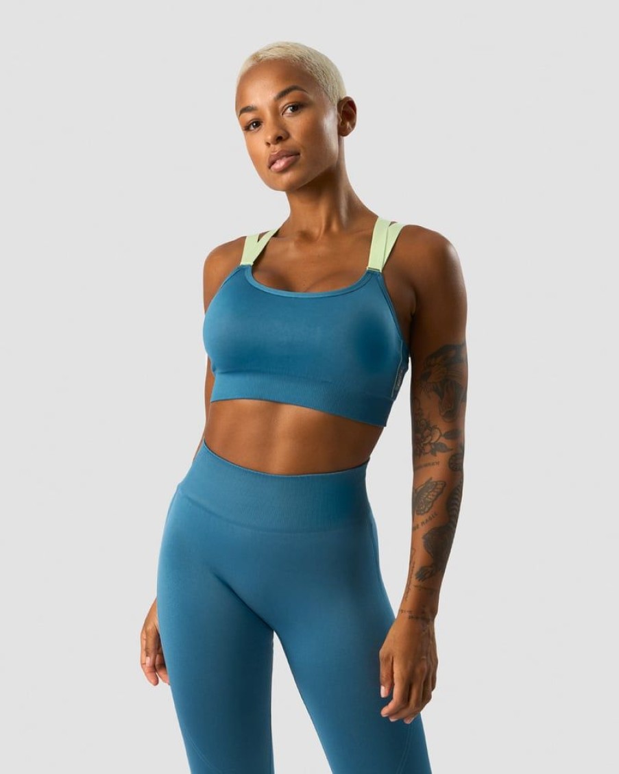 Naiset ICIW Urheiluliivit | Deluxe Seamless Adjustable Sports Bra Teal