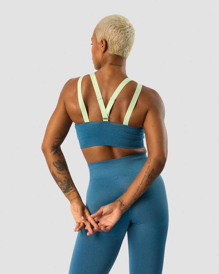 Naiset ICIW Urheiluliivit | Deluxe Seamless Adjustable Sports Bra Teal