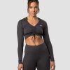 Naiset ICIW Pitkahihaiset Paidat | Scrunch Long Sleeve Anthracite Wmn