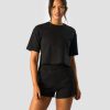 Naiset ICIW T-Paidat | Revive Heavy Cropped T-Shirt Wmn Black