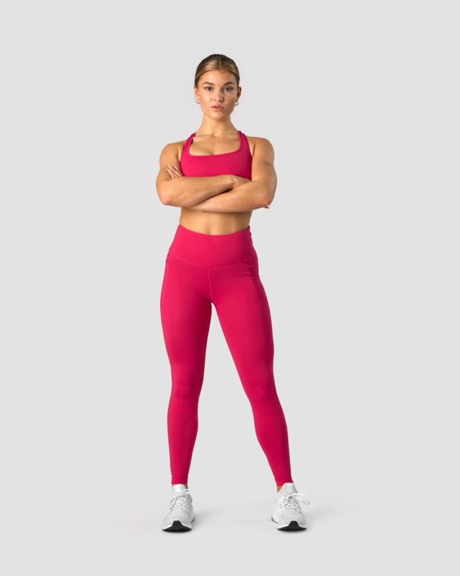 Naiset ICIW Trikoot & Leggingsit | Classic Pocket Tights Tall Hyper Pink