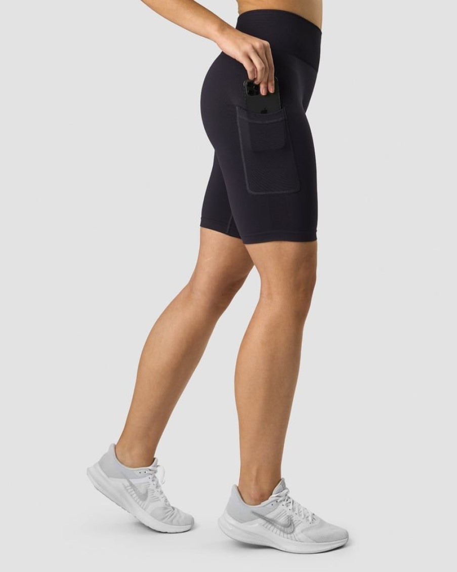 Naiset ICIW Seamless | Define Seamless Pocket Biker Shorts Dk Graphite