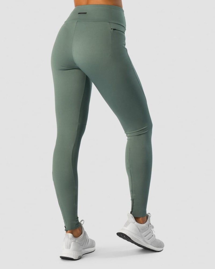 Naiset ICIW Trikoot & Leggingsit | Charge Pocket Tights Wmn Sea Green