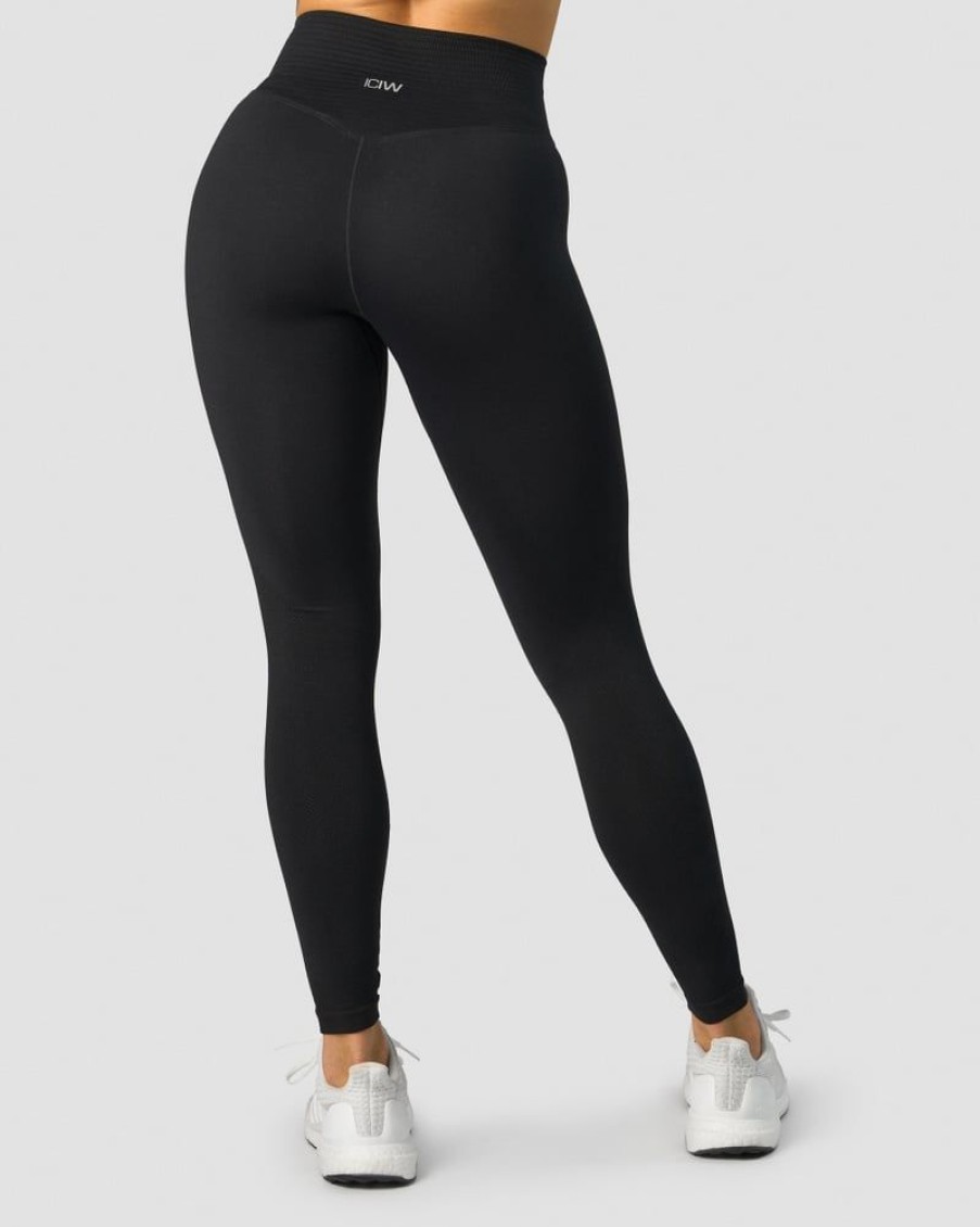 Naiset ICIW Trikoot & Leggingsit | Define Seamless V-Shape Tights Black