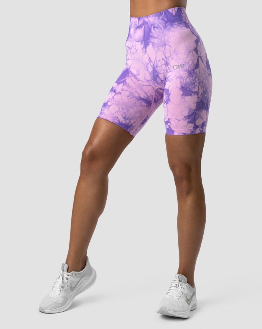 Naiset ICIW Seamless | Define Seamless Tie Dye Biker Shorts Purple Breeze