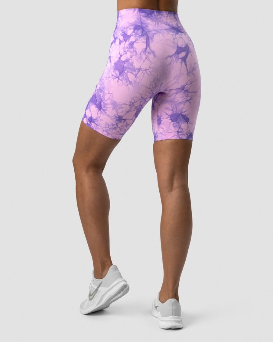 Naiset ICIW Seamless | Define Seamless Tie Dye Biker Shorts Purple Breeze