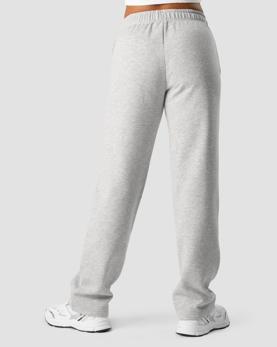 Naiset ICIW Housut | Everyday Straight Leg Sweatpants Light Grey Melange