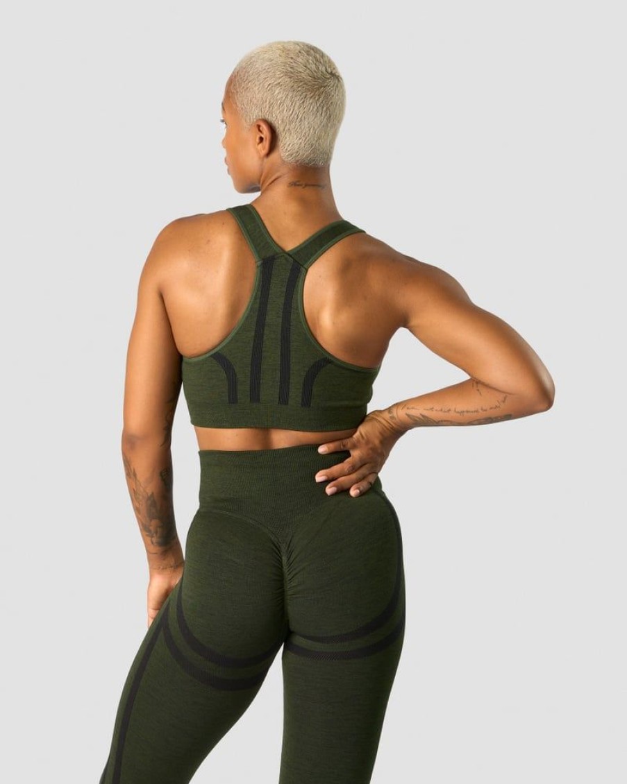 Naiset ICIW Urheiluliivit | Rush Seamless Sports Bra Dark Green