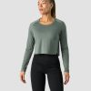 Naiset ICIW Pitkahihaiset Paidat | Stride Cropped Long Sleeve Wmn Sea Green