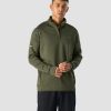Miehet ICIW Pitkahihaiset Paidat | Mercury 1/4 Zip Crewneck Pine Green