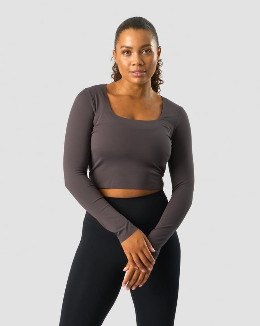 Naiset ICIW Pitkahihaiset Paidat | Nimble Soft Cropped Ls Clay