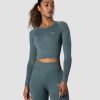 Naiset ICIW Seamless | Define Seamless Ls Crop Top Jungle Green Wmn