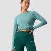 Naiset ICIW Pitkahihaiset Paidat | Define Cropped Adjustable Long Sleeve Mineral Green