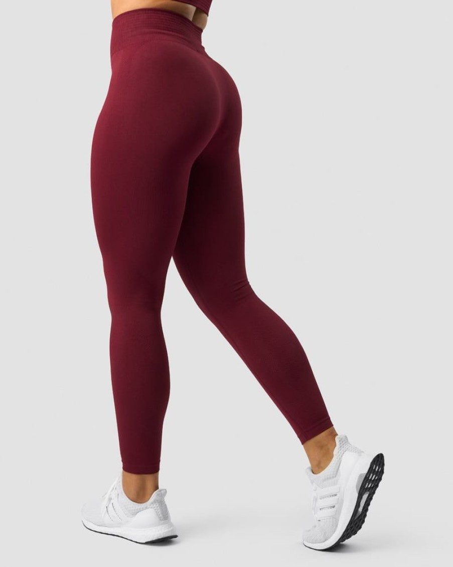Naiset ICIW Trikoot & Leggingsit | Define Seamless Tights Burgundy