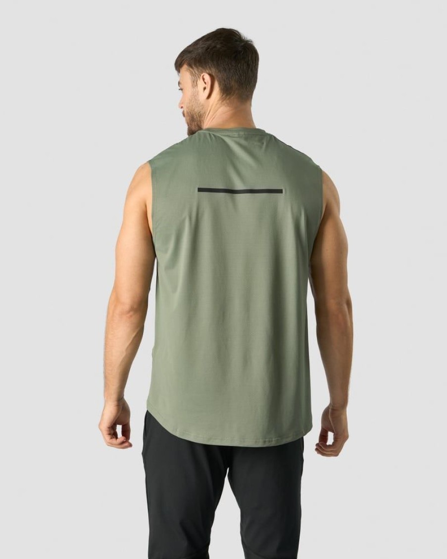 Miehet ICIW T-Paidat | Stride Sleeveless T-Shirt Men Sea Green