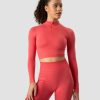 Naiset ICIW Pitkahihaiset Paidat | Define Cropped 1/4 Zip Coral