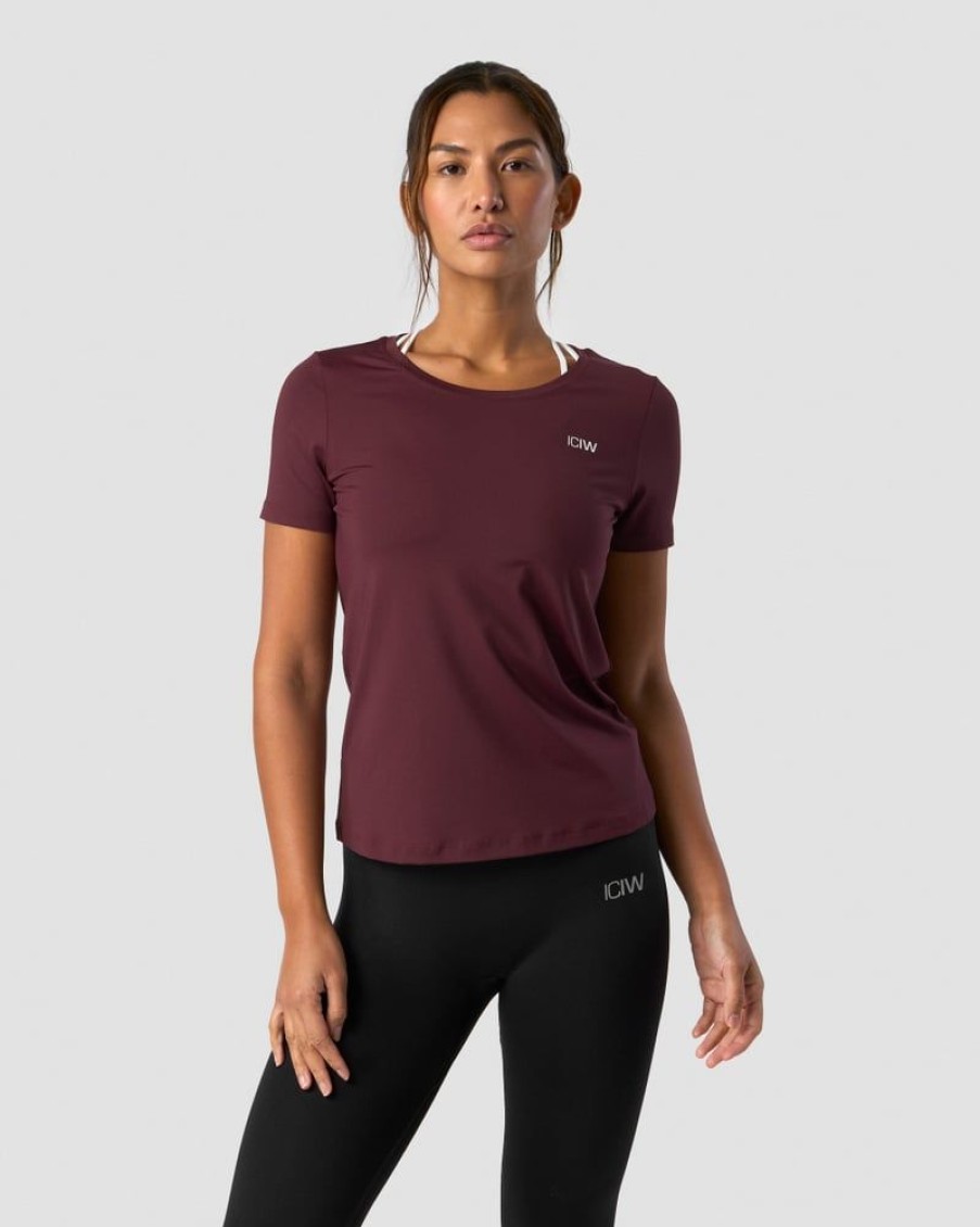 Naiset ICIW T-Paidat | Training T-Shirt Wmn Burgundy