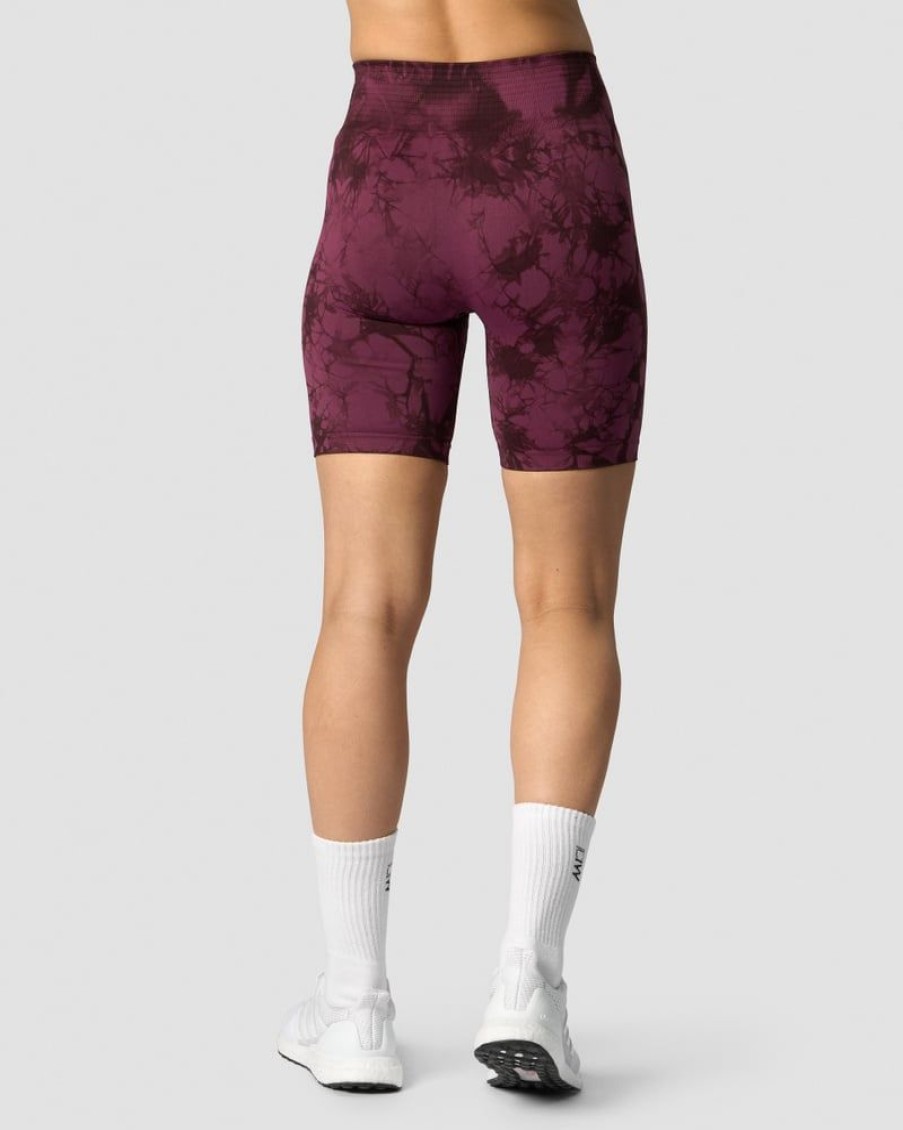 Naiset ICIW Seamless | Define Seamless Tie Dye Biker Shorts Burgundy