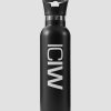 Naiset ICIW Shakerit, Vesipullot | Stainless Steel Water Bottle Black W. White Logo 600Ml