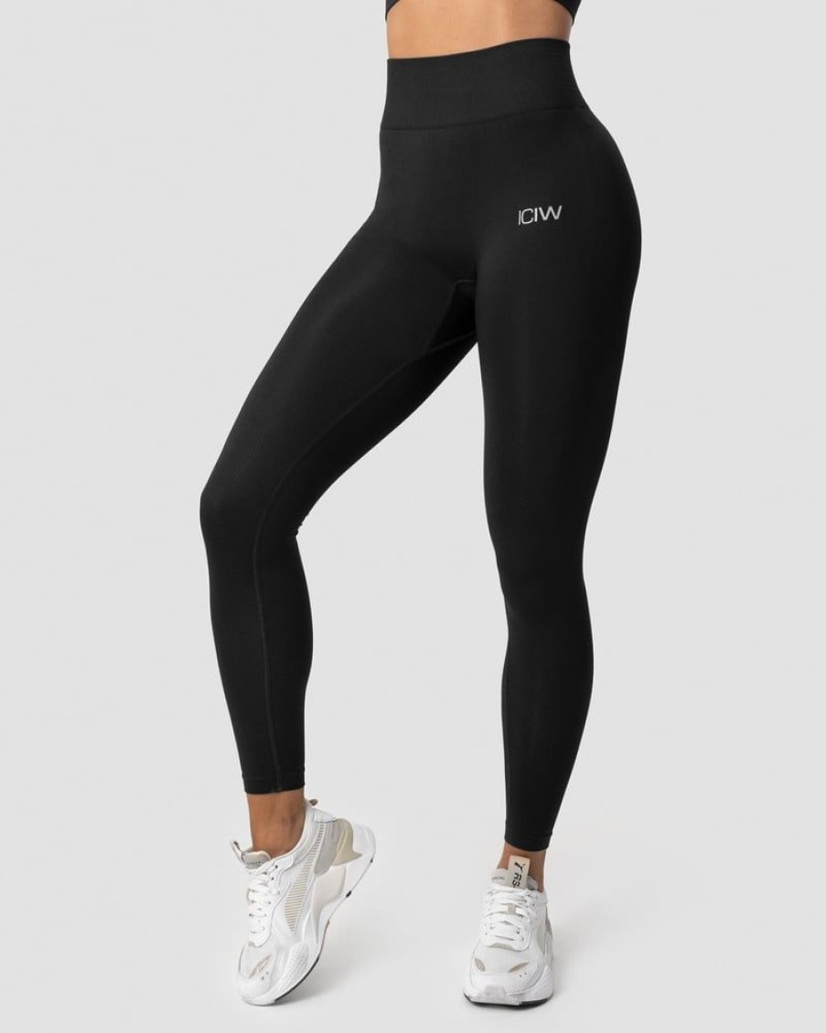 Naiset ICIW Trikoot & Leggingsit | Define Seamless Tights Black