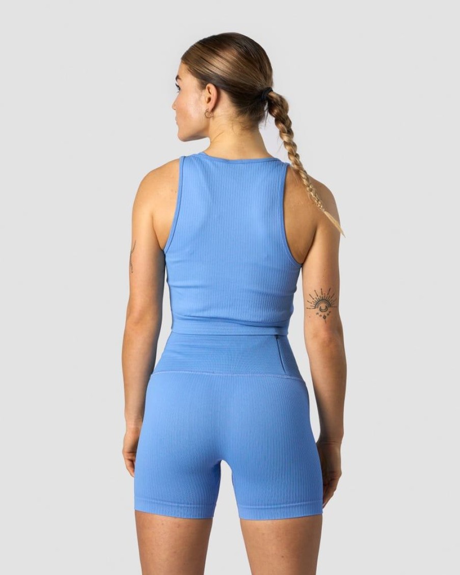 Naiset ICIW Seamless | Ribbed Define Seamless Tank Top Pacific Blue