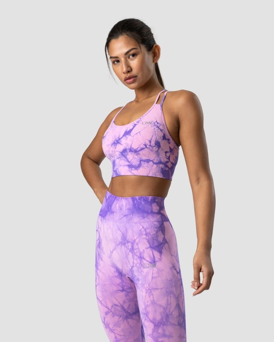 Naiset ICIW Urheiluliivit | Define Seamless Tie Dye Sports Bra Purple Breeze