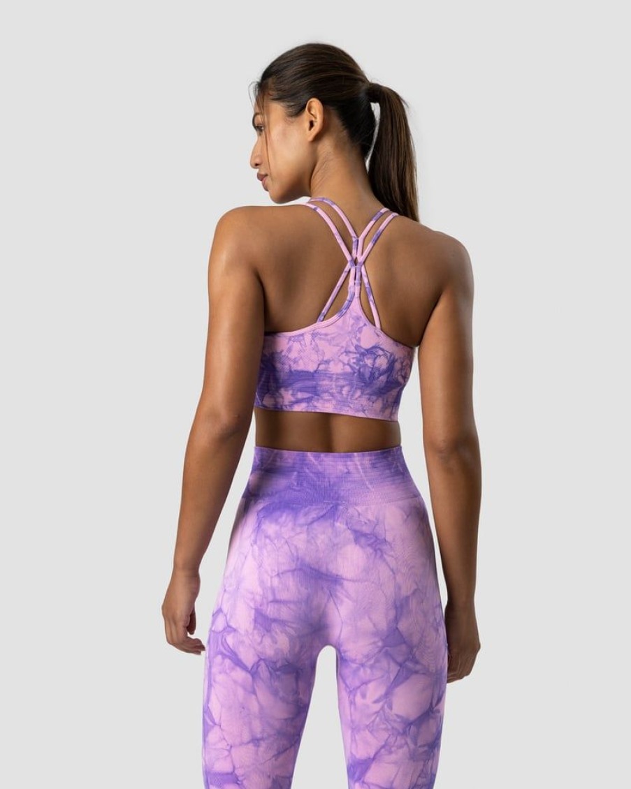 Naiset ICIW Urheiluliivit | Define Seamless Tie Dye Sports Bra Purple Breeze