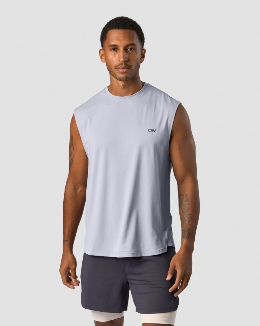 Miehet ICIW T-Paidat | Stride Sleeveless T-Shirt Men Light Blue