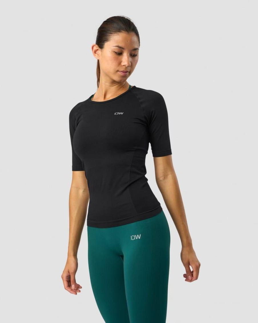 Naiset ICIW Seamless | Everyday Seamless T-Shirt Mid Sleeve Black