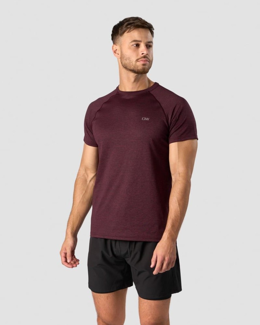 Miehet ICIW T-Paidat | Training Mesh T-Shirt Men Burgundy