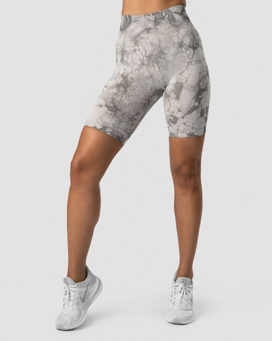 Naiset ICIW Seamless | Define Seamless Tie Dye Biker Shorts Grey